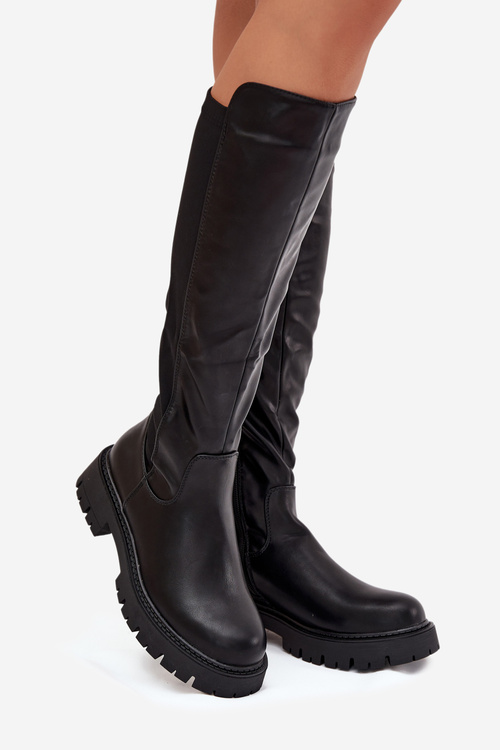 Insulated Women's Boots with Zipper Black Harlina