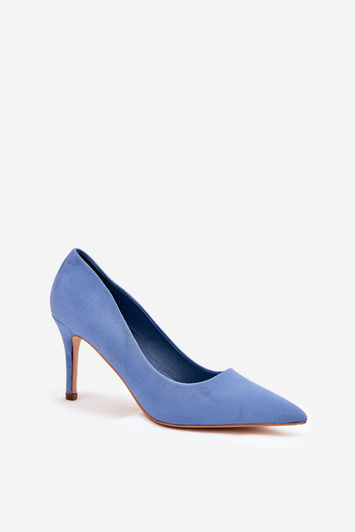 Stiletto Heels From Eco Suede Blue Vannith
