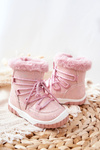Fleece-lined Snow boots Pink Stars