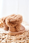 Children's Snow Boots Insulated With Fur Champagne Bonni