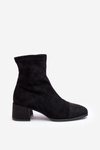 Women's Low Heel Boots with Embellishment Black Vissias