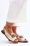 Suede Flat Sandals Nicole 2805/064 Gold