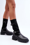 Women's Ankle Boots with Sock Black Abroze