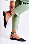Women's Sandals With Spitz Toe Black Amisha
