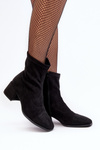 Women's Low Heel Boots with Embellishment Black Vissias