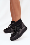 Women's Snow Boots with Laces Black Rebekah