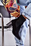 Women's Suede Boots With a Sock Black Montes