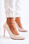 Sergio Leone Pearl Stiletto Pumps Beige Feliciana pumps