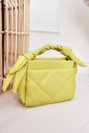 Small Quilted Purse On A Chain NOBO NBAG-K1330 Yellow
