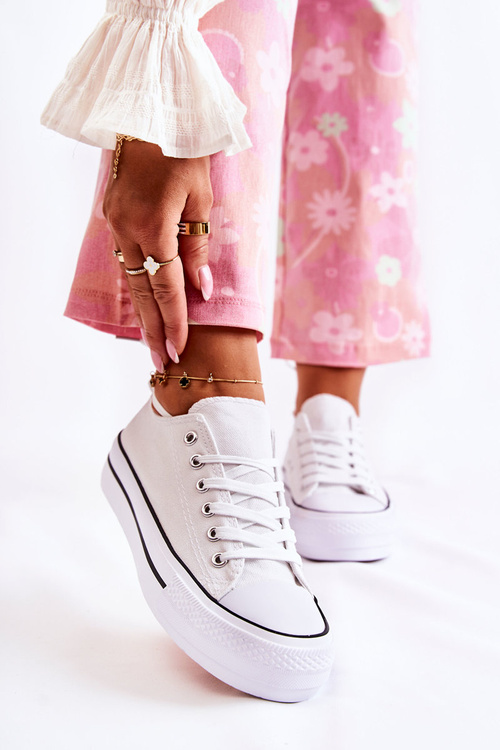 Women's Classic Sneakers On The Platform White Conelle