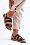 Women's Shiny Sandals Black Catalia