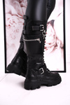 Women's Insulated High Boots with Detachable Purse Black Brooklyn