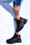 Women's Sport Shoes On A Massive Platform Big Star KK274387 Black
