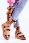 Sandals Buckle Beige Reese's