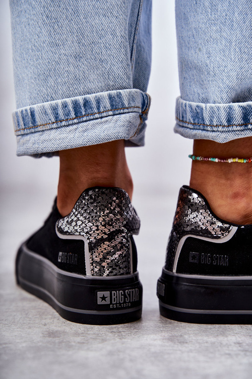 Women's Material Sneakers Big Star KK274036 Black