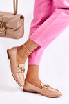 Women's Leather Loafers Nude Coriso