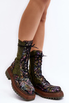 Women's Leather Work Boots Maciejka 06203-09 Multicolor