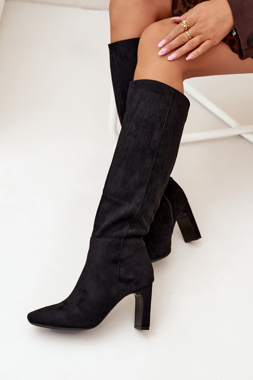 Women's Heeled Insulated Boots Black Zamira