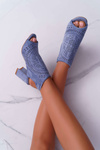 Women's Stiletto Sandals Peep Toe Blue Florina