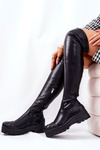 High boots with zip Black Charmaine