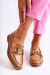Women's Leather Loafers Camel Coriso
