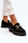 Women's Moccasins with Ornament Black Ellise