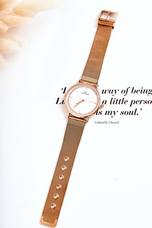 Women's Analog Watch Giorgio & Dario With Cubic Zirconia Rose Gold