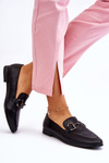 Classic Women's Loafers With Embellishment Black Jamie