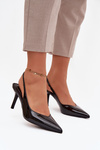 Patent Leather Pumps on Heel Black Phelia