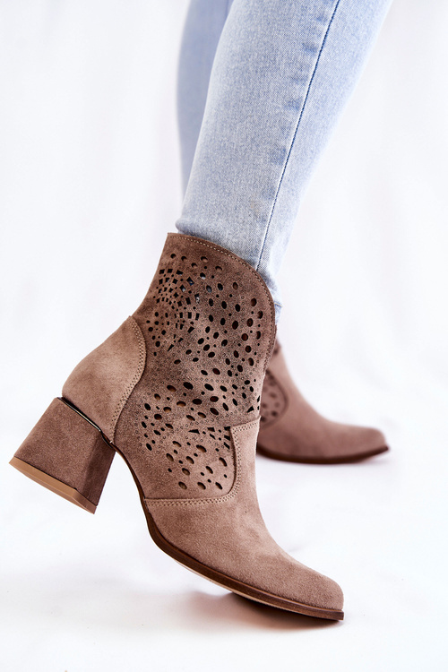 Openwork boots Lewski Shoes 3166 Cappucino