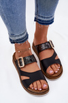 Light Ladies Slippers With Buckle Inblu GS000055 Black
