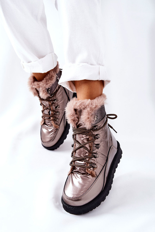 High Snow Boots Fleece-Lined Gold Sneezy