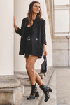 Leather Boots with Massive Heel and Ornament SBarski MR870-99 Black