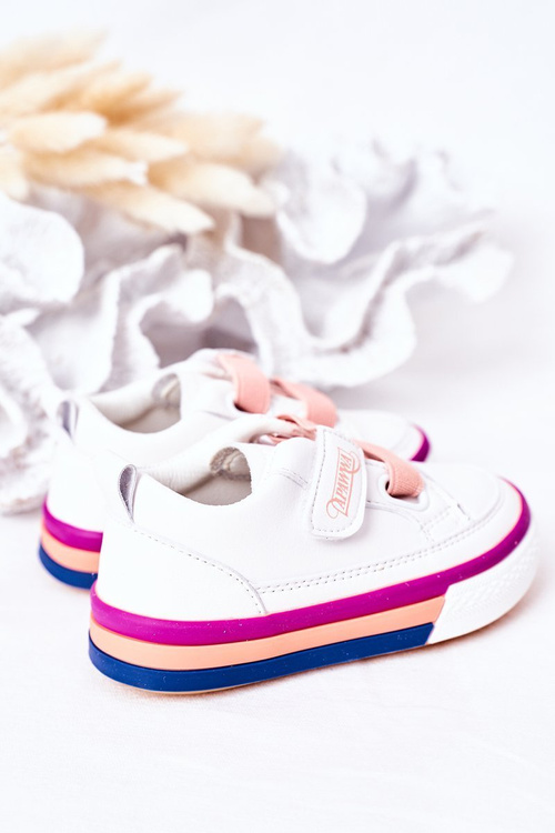 Children's Sneakers With Welt White Pink Baxter
