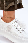 Sneakersy Buty Sportowe Damskie Białe GOE JJ2N4126