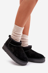 Women's Suede Snow Boots On Platform Black Nereviana