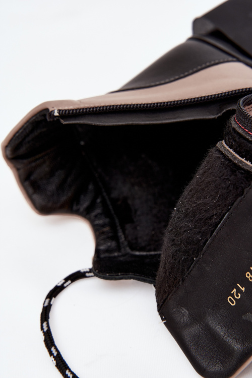 Damskie Botki Platforma Skóra Naturalna Beżowe Artiker 55C0884