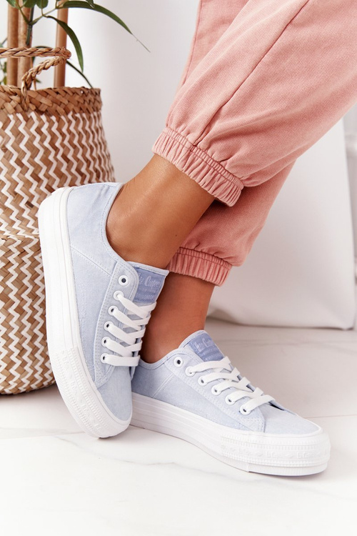 Damskie Tenisówki Na Platformie Lee Cooper LCW-21-31-0123L Niebieskie