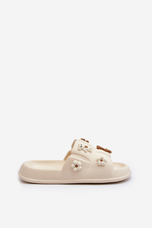 Women's Foam Sandals with Beige Decorations Cambrina