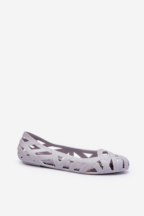 Women's Rubber Ballerina Flats Grey Salam
