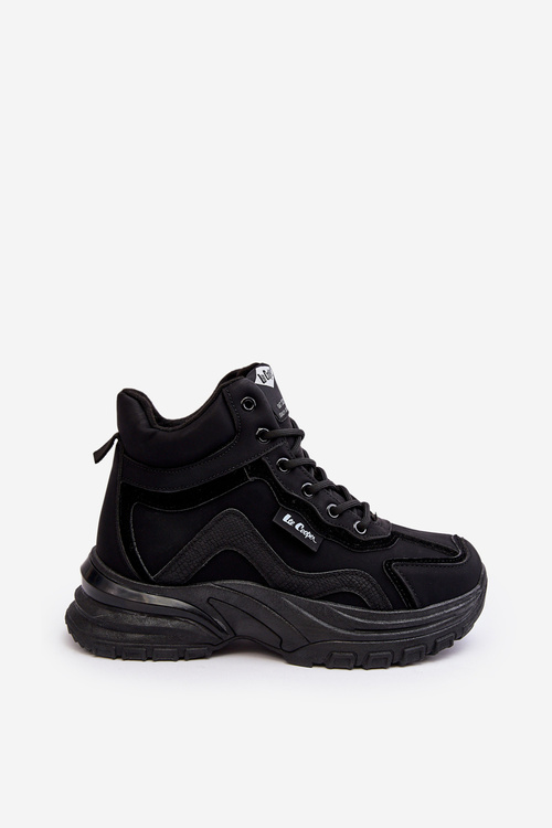 Women's Quilted Lace-up Trapper Boots Lee Cooper LCJ-23-44-1976L Black