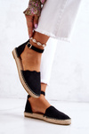 Espadryle Damskie Sprzączka Czarne Bonetti