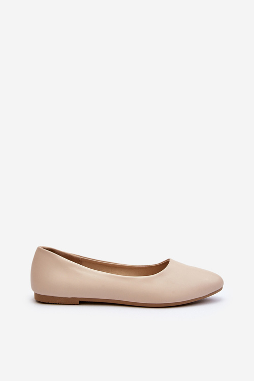Eco Leather Women's Ballerina Flats Beige Tindomiel