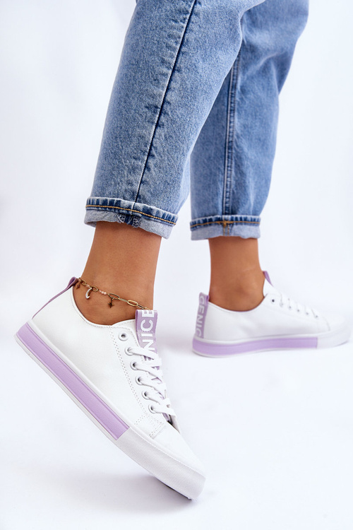 Women's Sneakers Classic White-purple Ville