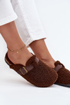 Women's slippers with fleece type lamb Brown Lorivine