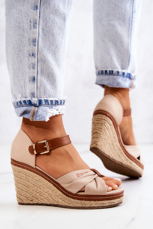 Women's Sandals On Wedge Big Star JJ274939 Beige