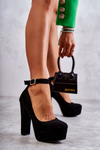 Suede Pumps On The Platform Black Rivia