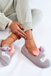 Women's Slippers With Hearts Grey Alasca