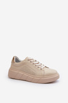 Women's Leather Platform Sneakers Beige Gatira