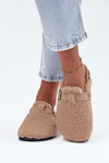 Women's slippers with sheep fur lining Beige Lorivine